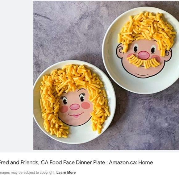 Food Face Child's Plate. Great for a Picky Eater. - Picture 3 of 6